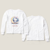 cute bunny sitting on the moon  (デザイン 正面＆背面)