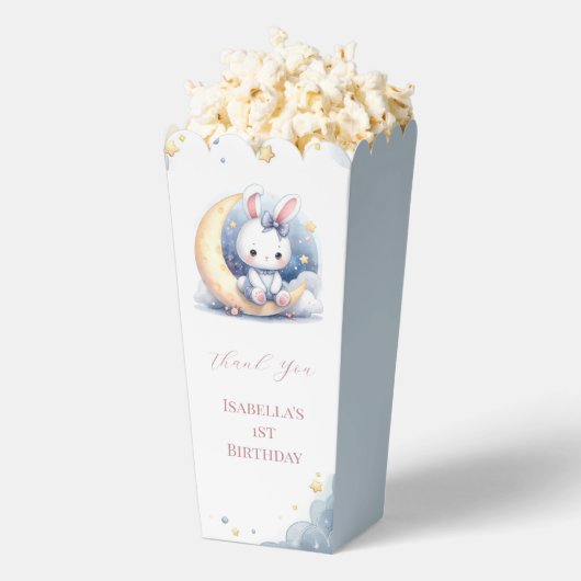 cute bunny sitting on the moon  フェイバーボックス (はじけた状態)