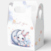 cute bunny sitting on the moon  フェイバーボックス (見開き)