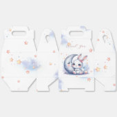 cute bunny sitting on the moon  フェイバーボックス (見開き)