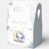 cute bunny sitting on the moon フェイバーボックス (見開き)