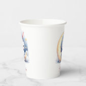 cute bunny sitting on the moon  紙コップ (左)