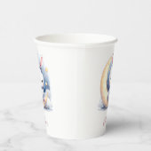 cute bunny sitting on the moon  紙コップ (右)