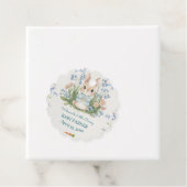 Cute Bunny Spring Floral Personalized Baby Shower  フェイバータグ (インサイチュ)