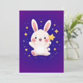 Cute Bunny Star Greeting Card シーズンカード (スタンド正面)