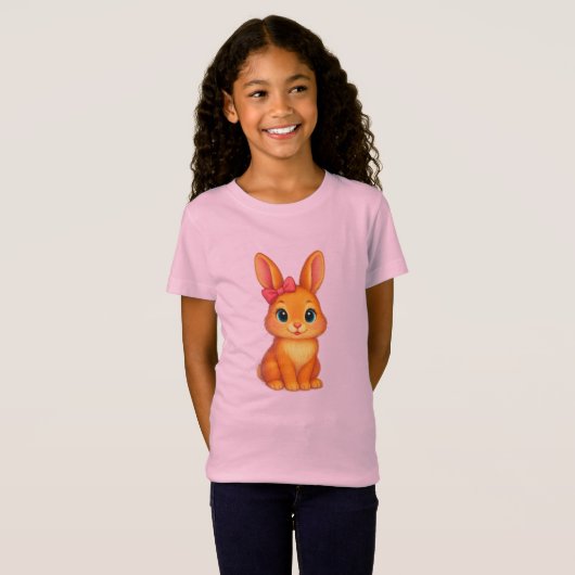 Cute Bunny T-shirt for kids Tシャツ (正面フル)