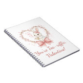Cute Bunny Tea-riffic Valentine Spiral Notebook ノートブック (右側)
