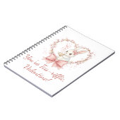 Cute Bunny Tea-riffic Valentine Spiral Notebook ノートブック (左側)