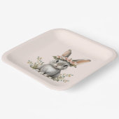 Cute Bunny Theme Gender Neutral Baby Shower ペーパープレート (傾斜あり)