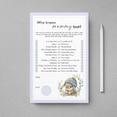 Cute Bunny Wildflowers Baby Shower Party Games