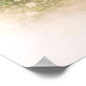 Cute Bunny With Butterfly Neutral Kids Room ポスター (角)