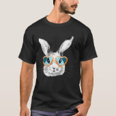 Cute Bunny With Heart Glasses Easter Day Easter Ra Tシャツ (正面)