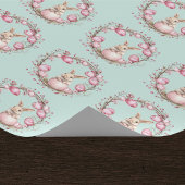 Cute Bunny with Pink Easter Eggs and Wreaths ラッピングペーパー