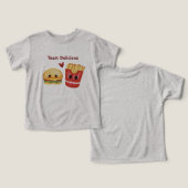 Cute Burger & Fries Best Friends Toddler T-Shirt (デザイン正面&裏面)