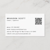 Cute Burger QR Code Restaurant 名刺 (裏面)