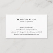 Cute Burger Restaurant 名刺 (裏面)