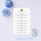 Cute Burger Restaurant Menu チラシ (シングル)