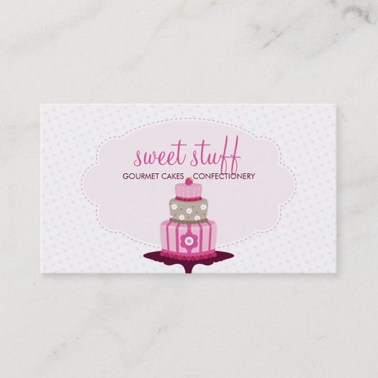 CUTE BUSINESS CARD :: sweet cakes bakery 1 名刺 (正面)