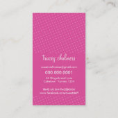 CUTE BUSINESS CARD :: sweet cakes bakery pink 3 名刺 (裏面)