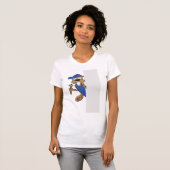 Cute Busy Beaver Women's Graphic Tee - Artistic  Tシャツ (正面フル)