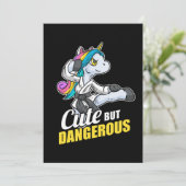 Cute But Dangerous Unicorn Karate Kung Fu MMA Gift 招待状 (スタンド正面)