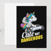 Cute But Dangerous Unicorn Karate Kung Fu MMA Gift 招待状 (正面/裏面)