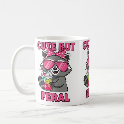 Cute But Feral コーヒーマグカップ (左)
