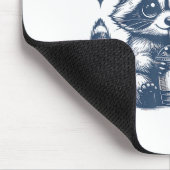 Cute But Feral Raccoon Drinking Boba Toddler Vinta マウスパッド (コーナー)