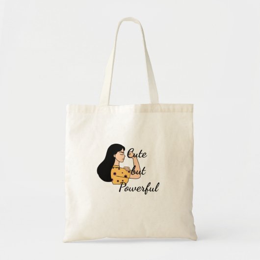 Cute but Powerful women tote bag トートバッグ (正面)