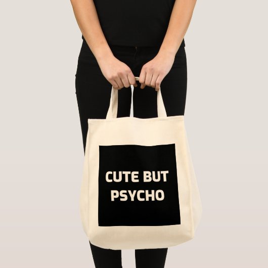 CUTE BUT PSYCHO トートバッグ (正面(商品))