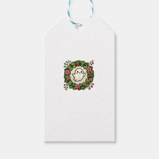 Cute but Spooky Ghost Illustration Tank Top ギフトタグ (正面)