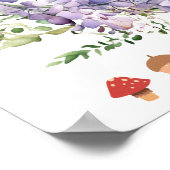 cute butterfly and lavender room wall poster ポスター (角)