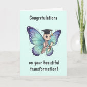 Cute Butterfly Graduation Card カード (正面)
