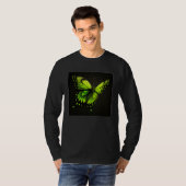 Cute Butterfly Illustration Lime Green Gorgeous Wo Tシャツ (正面フル)
