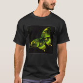Cute Butterfly Illustration Lime Green Gorgeous Wo Tシャツ (正面)