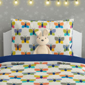 Cute Butterfly Pattern on Cream 枕カバー