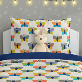 Cute Butterfly Pattern on Cream 枕カバー