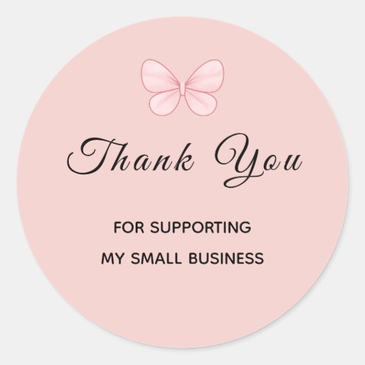 Cute Butterfly Small Business Thank You Sticker ラウンドシール (正面)