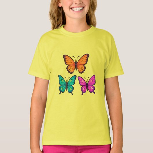 Cute butterfly T-shirt for girls Tシャツ (正面)