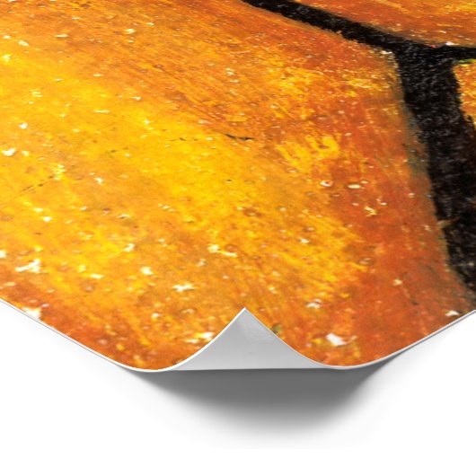 Cute Buzzing Bees on Honeycomb ポスター (角)