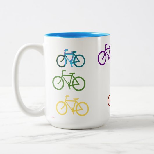 Cute Bycycles ツートーンマグカップ (左)