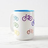 Cute Bycycles ツートーンマグカップ (正面左)