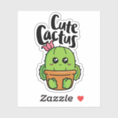 Cute cactus シール (シート)