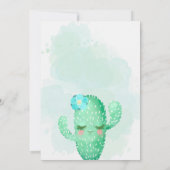 Cute Cactus Birthday Invitation 招待状 (裏面)