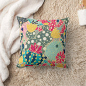 Cute cactus. Colorful seamless pattern. クッション (ブランケット)