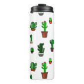 Cute Cactus illustrations Pattern White タンブラー (正面)