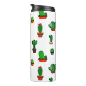Cute Cactus illustrations Pattern White タンブラー (回転右)