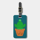 Cute Cactus Luggage Tag ラゲッジタグ (正面縦)