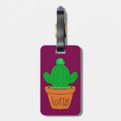 Cute Cactus Luggage Tag ラゲッジタグ (裏面縦)