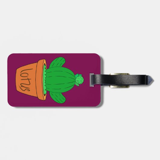 Cute Cactus Luggage Tag ラゲッジタグ (裏面横)